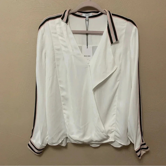 Reiss Calla Color Blocked Blouse Size 2 NWT - Picture 5 of 15